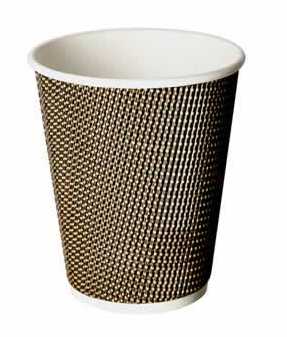 12oz Double Wall Grid Design Disposable Cups (1x500)
